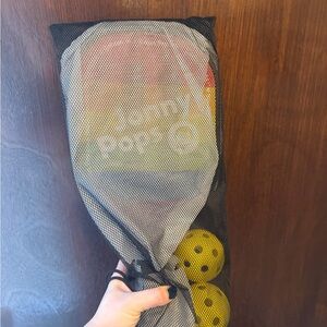 Jonny Pops Rainbow Pickleball Set with Mesh Bag NEW